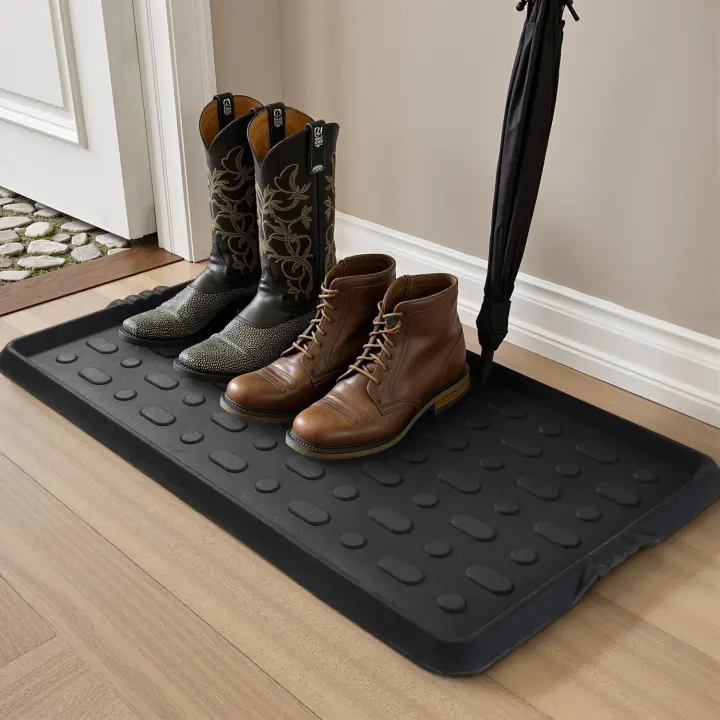 Natural Rubber Boot Tray — Heavy-Duty Waterproof Shoe Mat