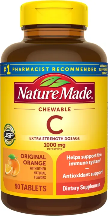 Nature Made Chewable Vitamin C 1000 mg — 90 Chewable Tablets